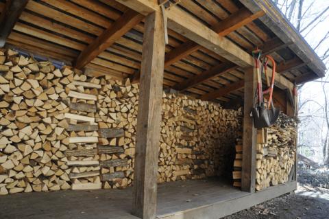 firewood stacked